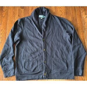 Polo Ralph Lauren Shawl Collar Cardigan Sweater Mens Large - Cotton Blue